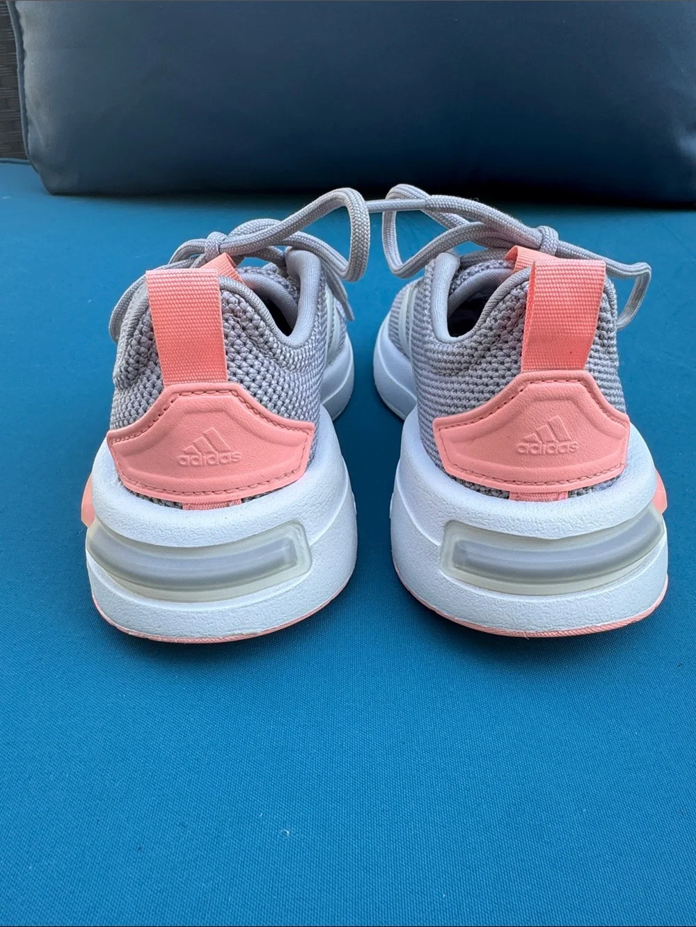 adidas Racer TR23 Girls Sneakers Grey Pink Size 10.5 Kids